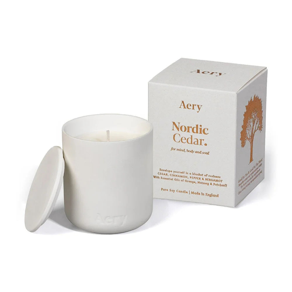 Nordic Cedar Clay Pot Candle