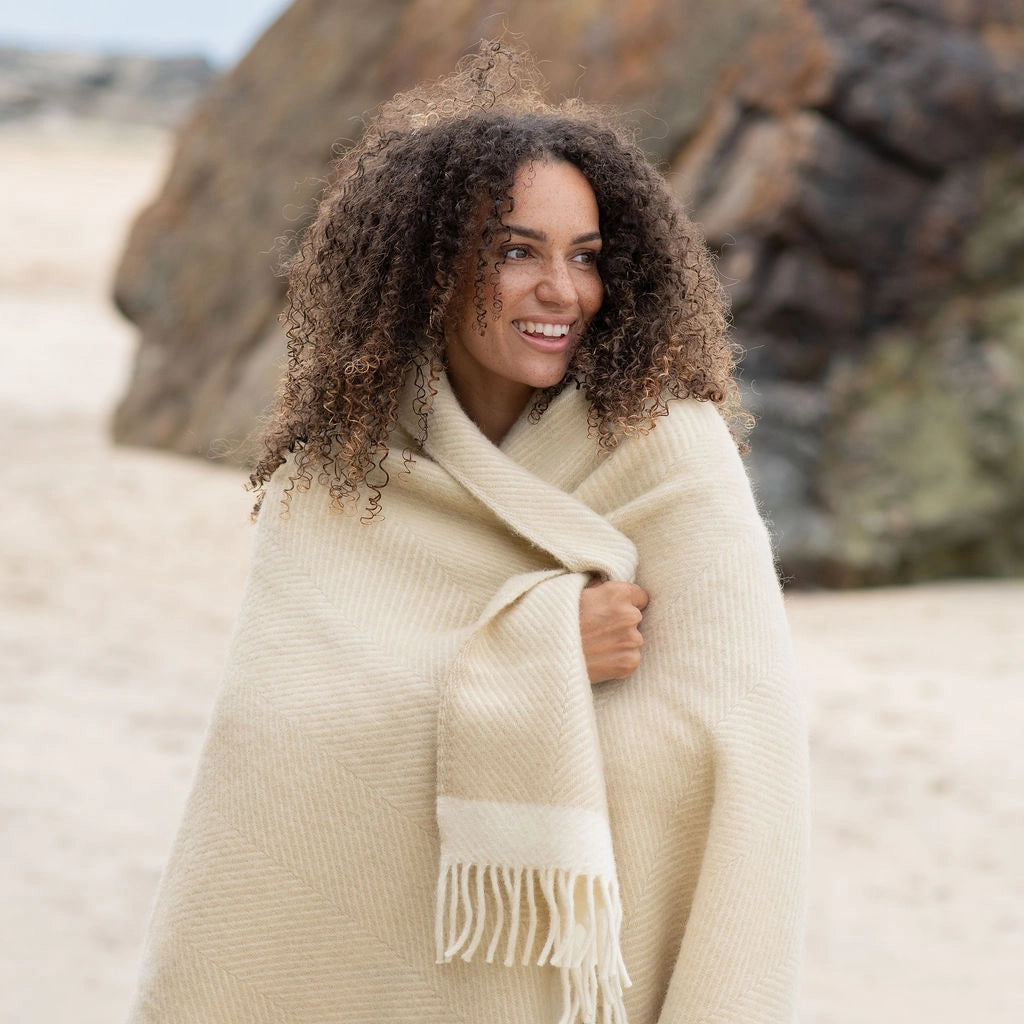 Sand Dune Herringbone Blanket