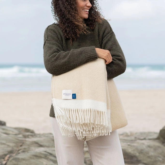 Sand Dune Herringbone Blanket