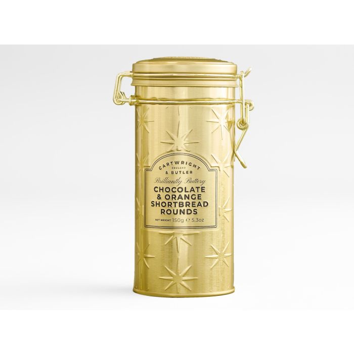 Chocolate Orange Shortbread Gold Tin
