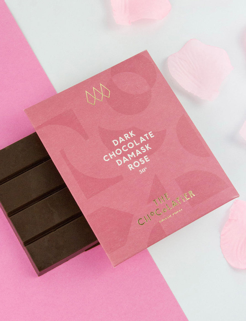 Damask Rose Dark Chocolate Bar