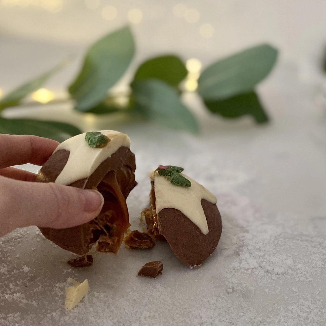 Chocolate Caramel Christmas Pudding