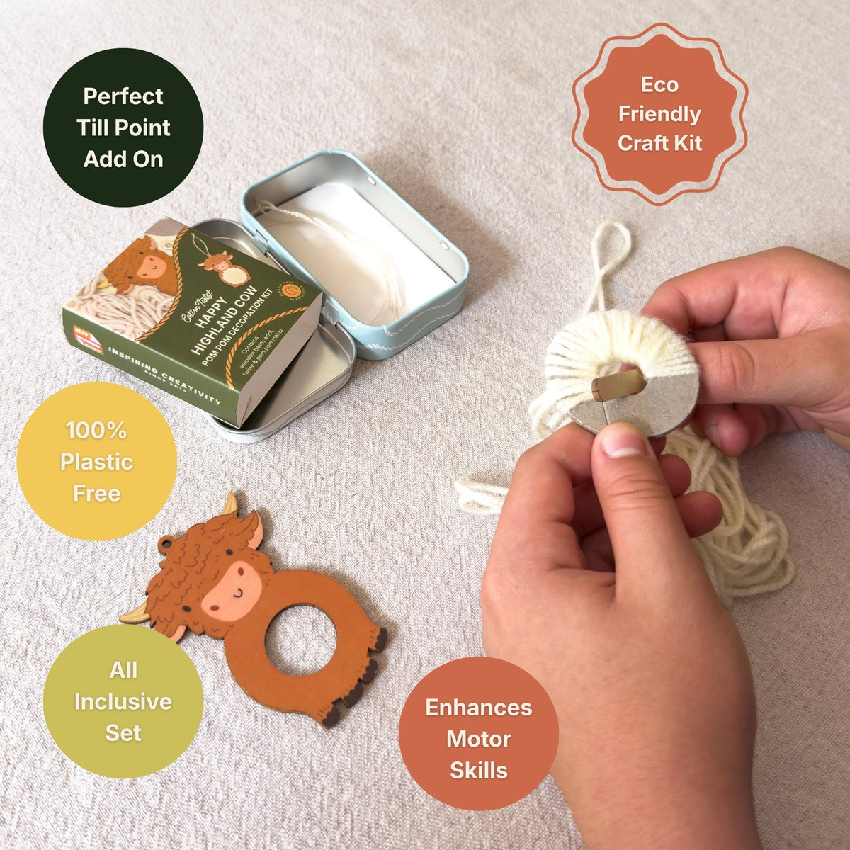 Make a Highland Cow Pom Pom