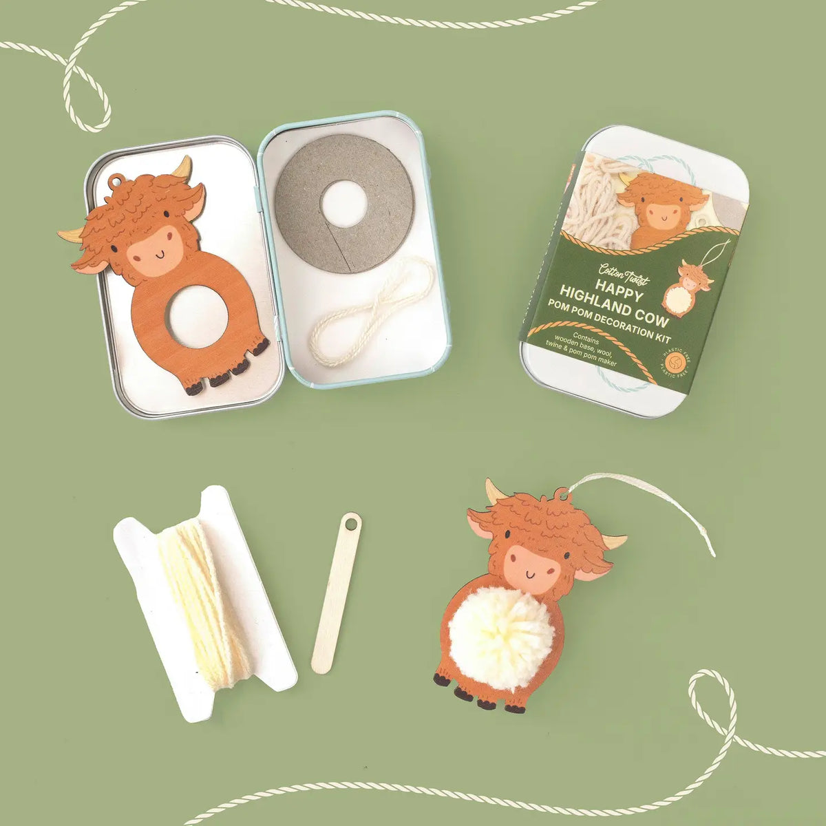 Make a Highland Cow Pom Pom