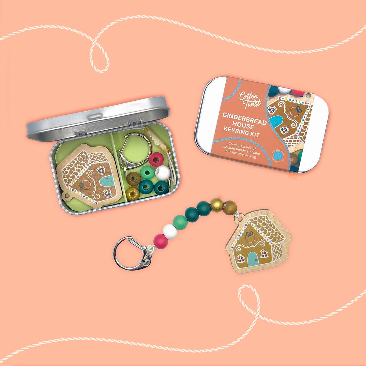 Make a Gingerbread House Keyring