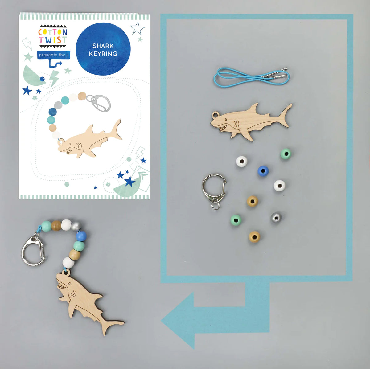 Make a Shark Keyring Kit