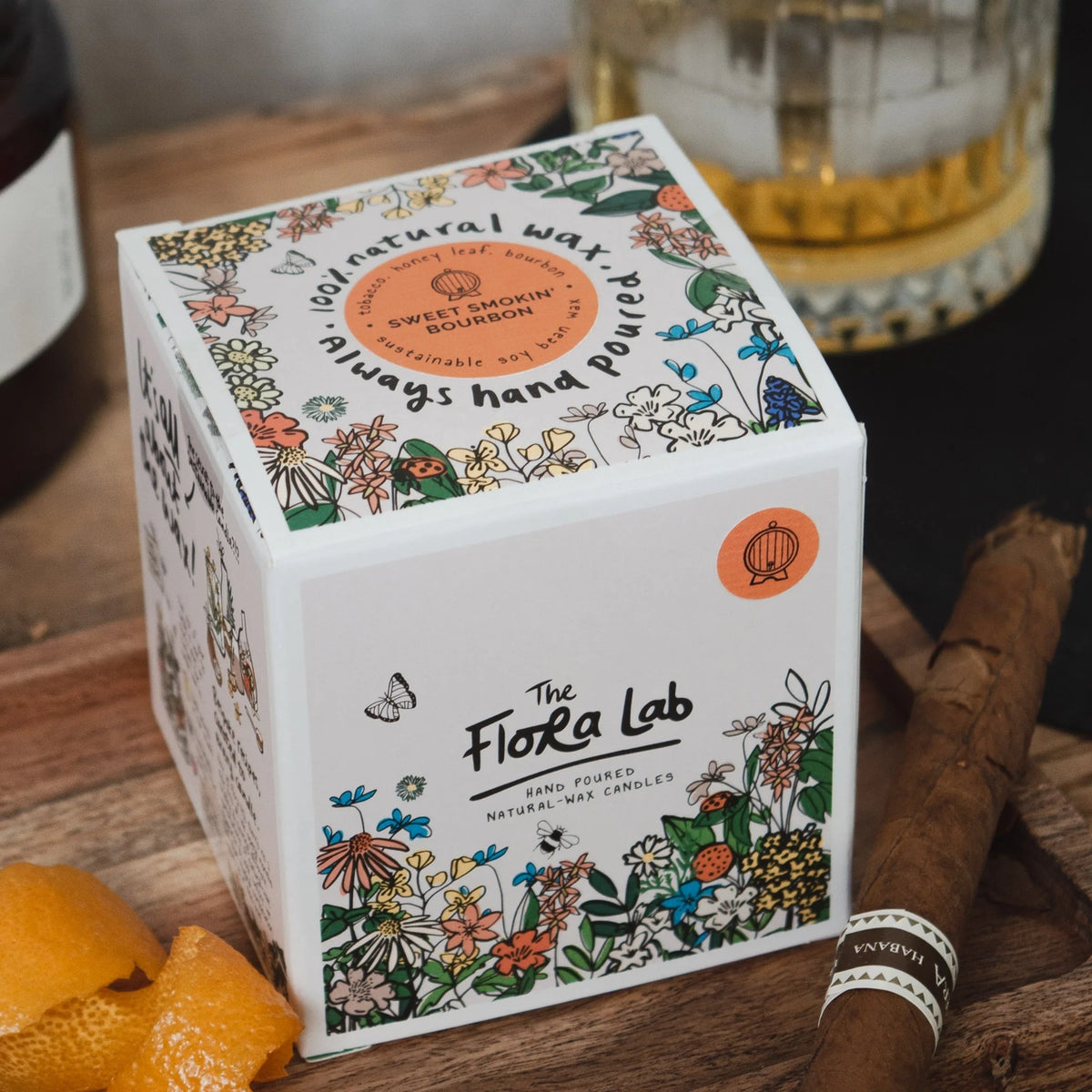 Sweet Smokin' Bourbon Florist Candle