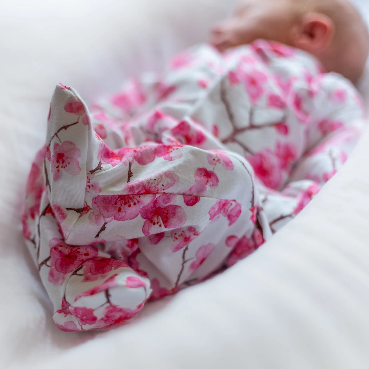Baby Sleepsuit- Cherry Blossom