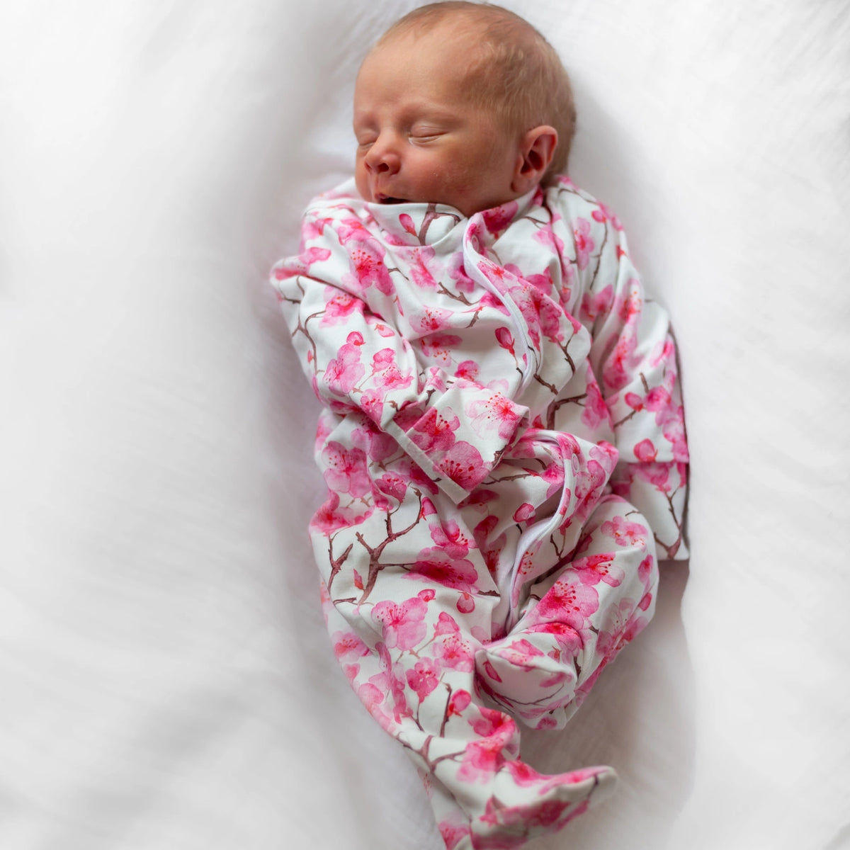 Baby Sleepsuit- Cherry Blossom