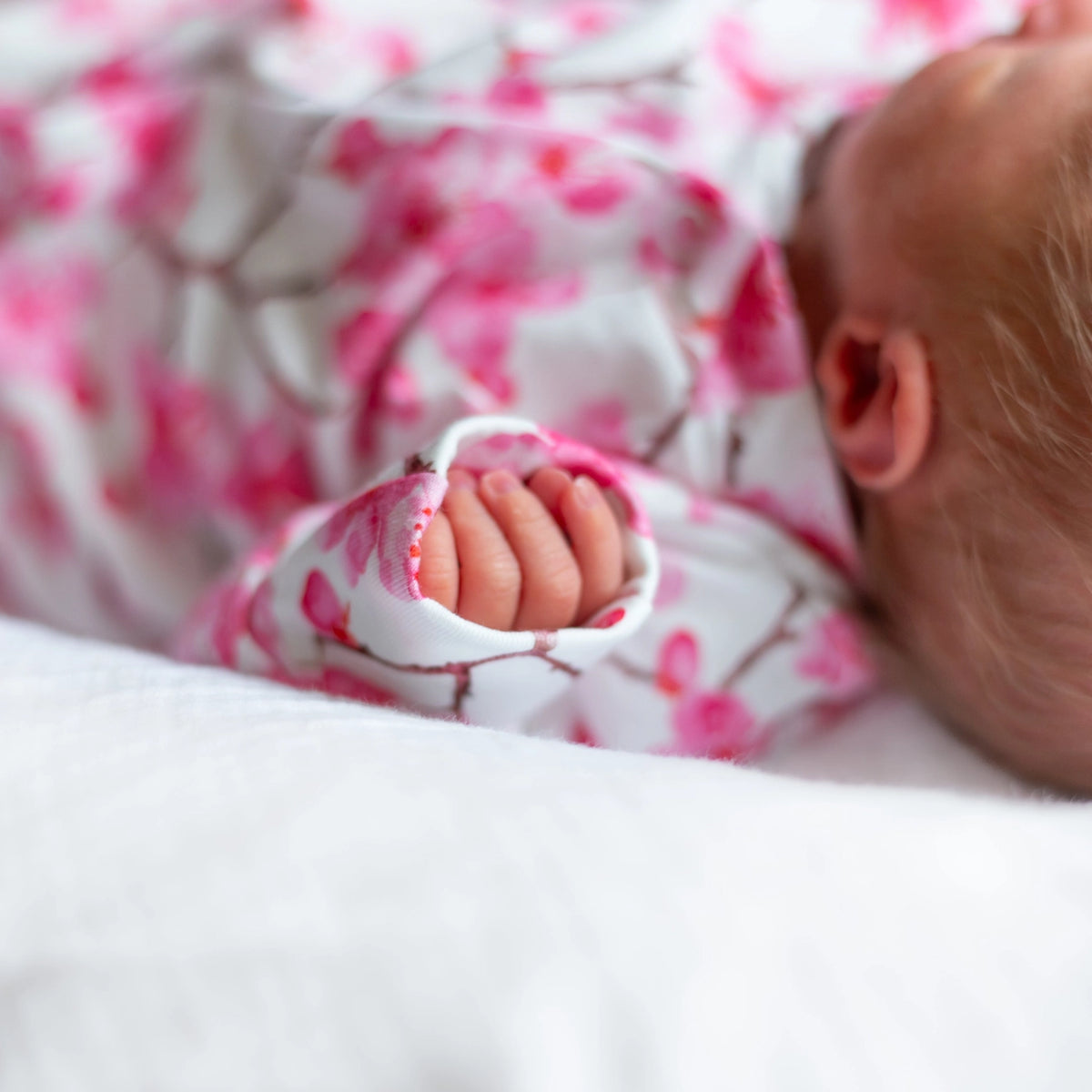 Baby Sleepsuit- Cherry Blossom