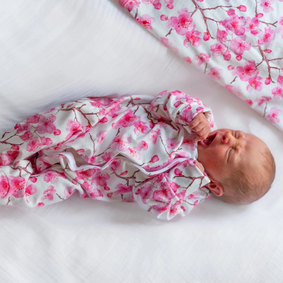 Baby Sleepsuit- Cherry Blossom