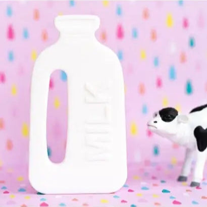 Baby silicon milk bottle teether