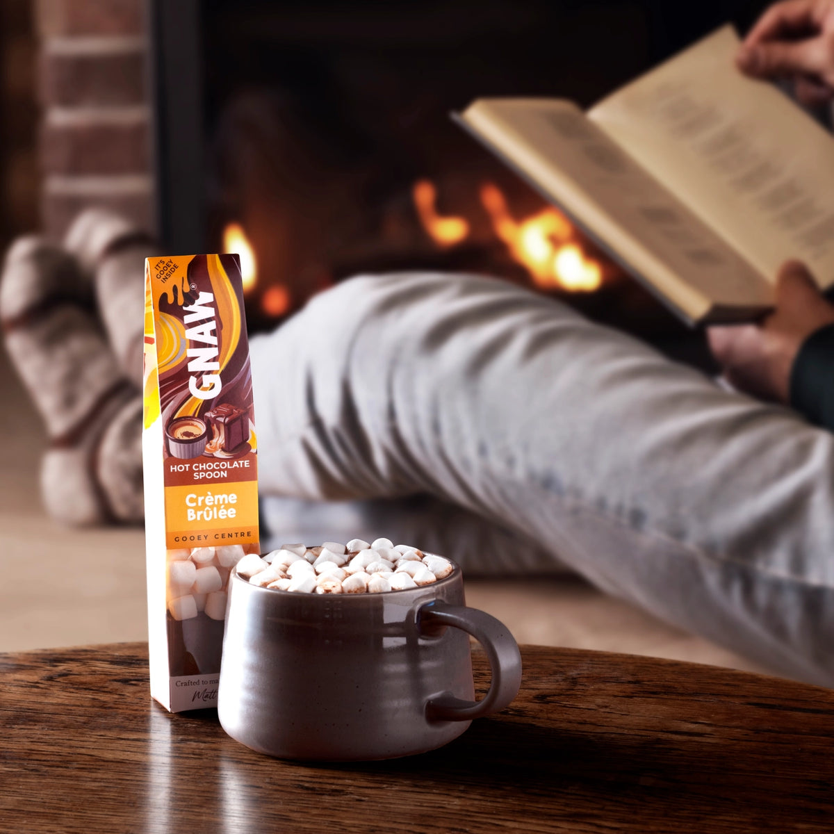 Creme Brulee Soft Centre Hot Chocolate Spoon