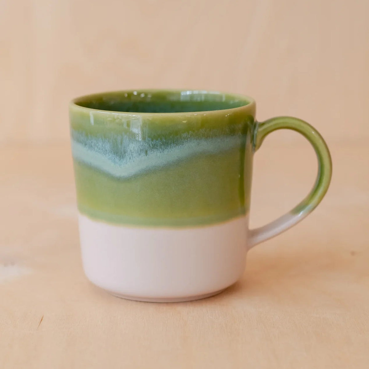 Hand-Painted Green Dip Mug