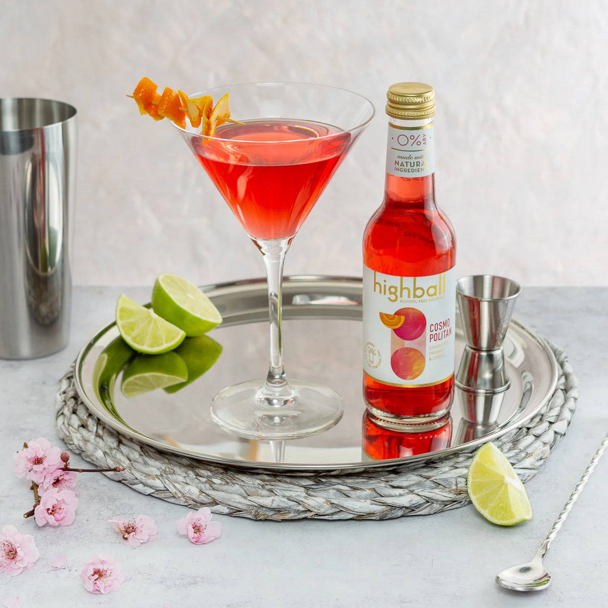 Alcohol-free Cosmo Cocktail