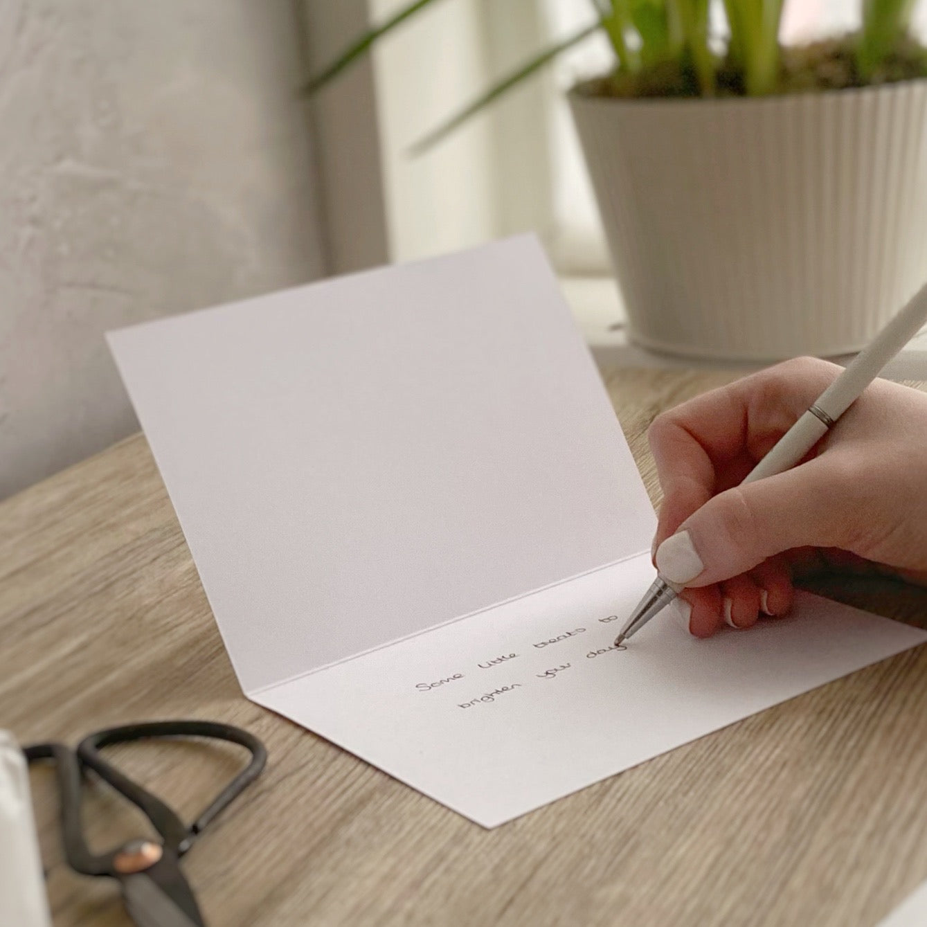 Handwritten Message on Gift Card