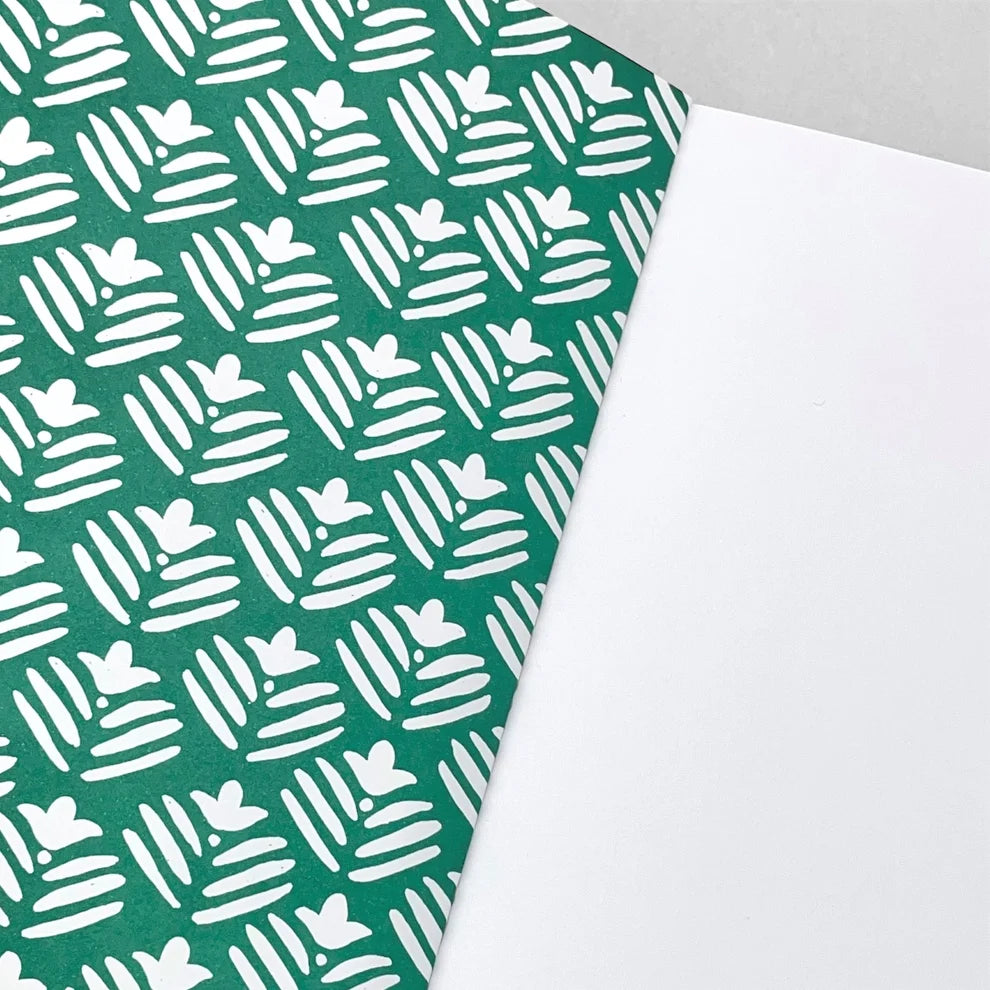 Green Flower Notebook