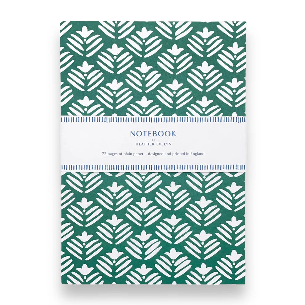 Green Flower Notebook