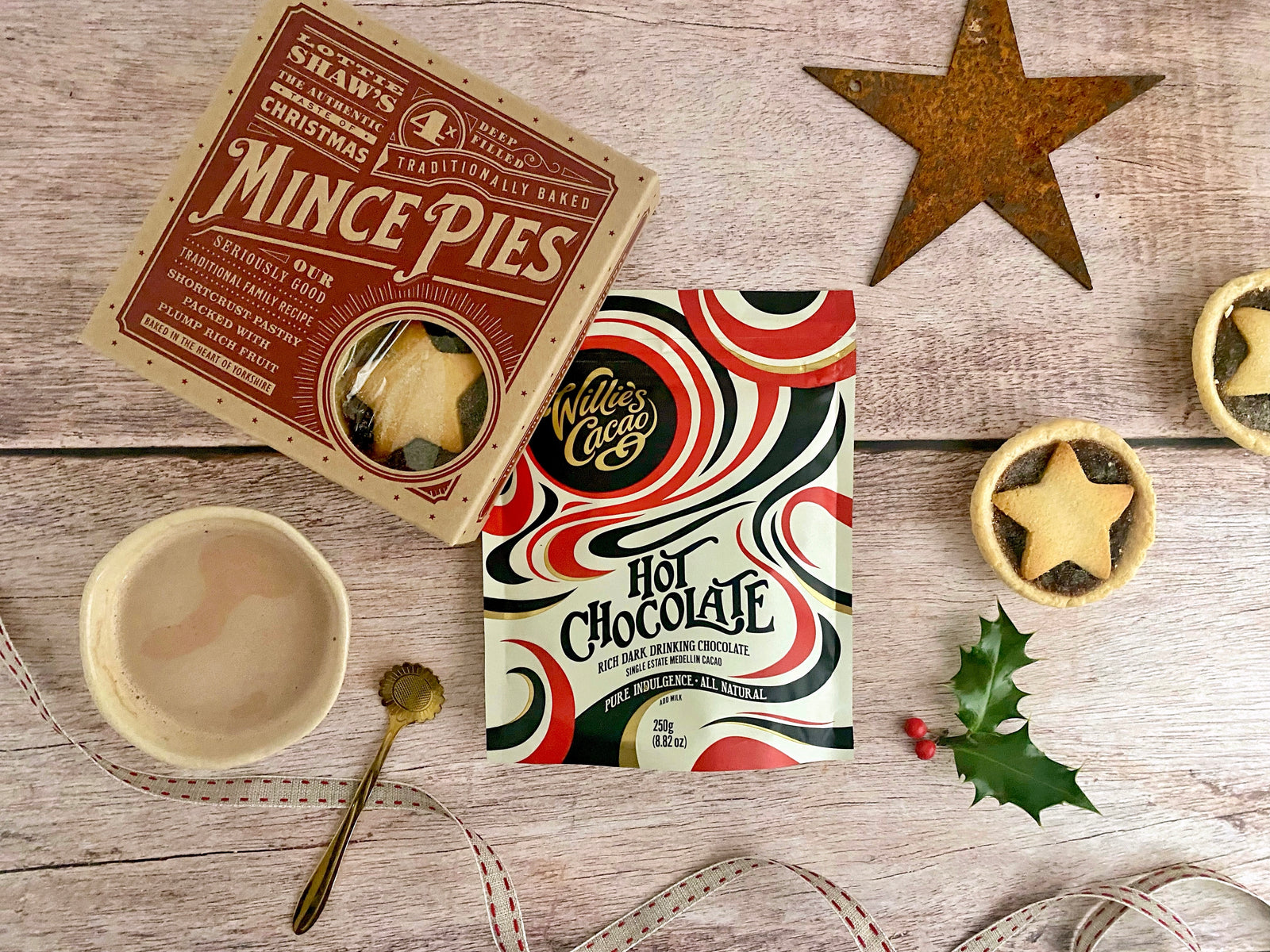 Hot Chocolate& Mince Pies Vegan Gift Hamper
