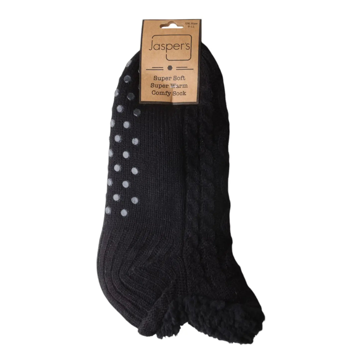 Men's Fleece Lined Black Slippers