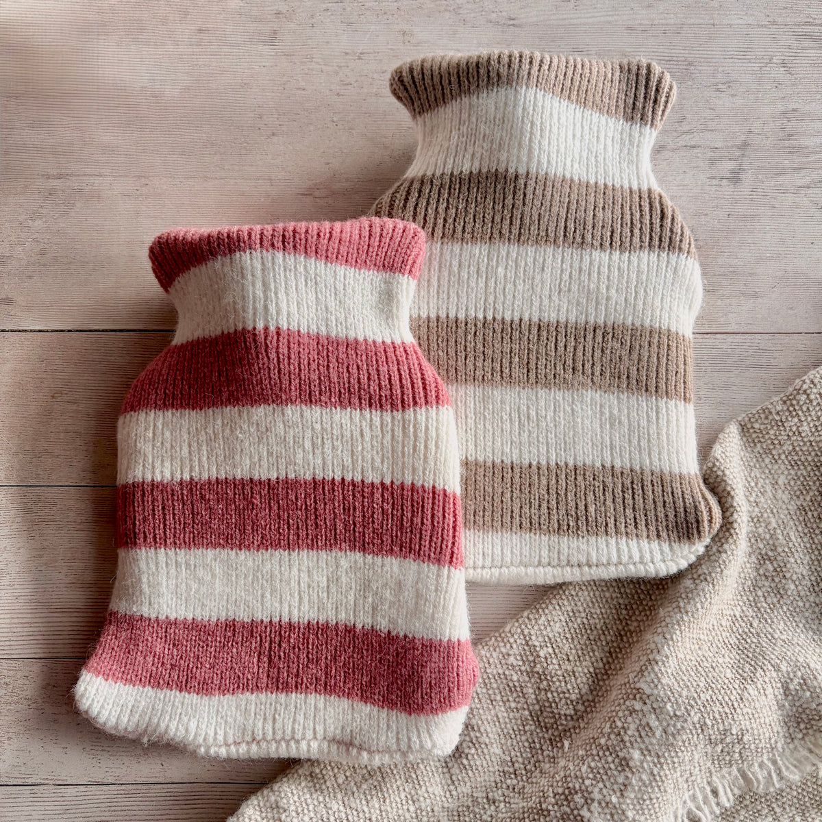 Mini Striped Hot Water Bottle