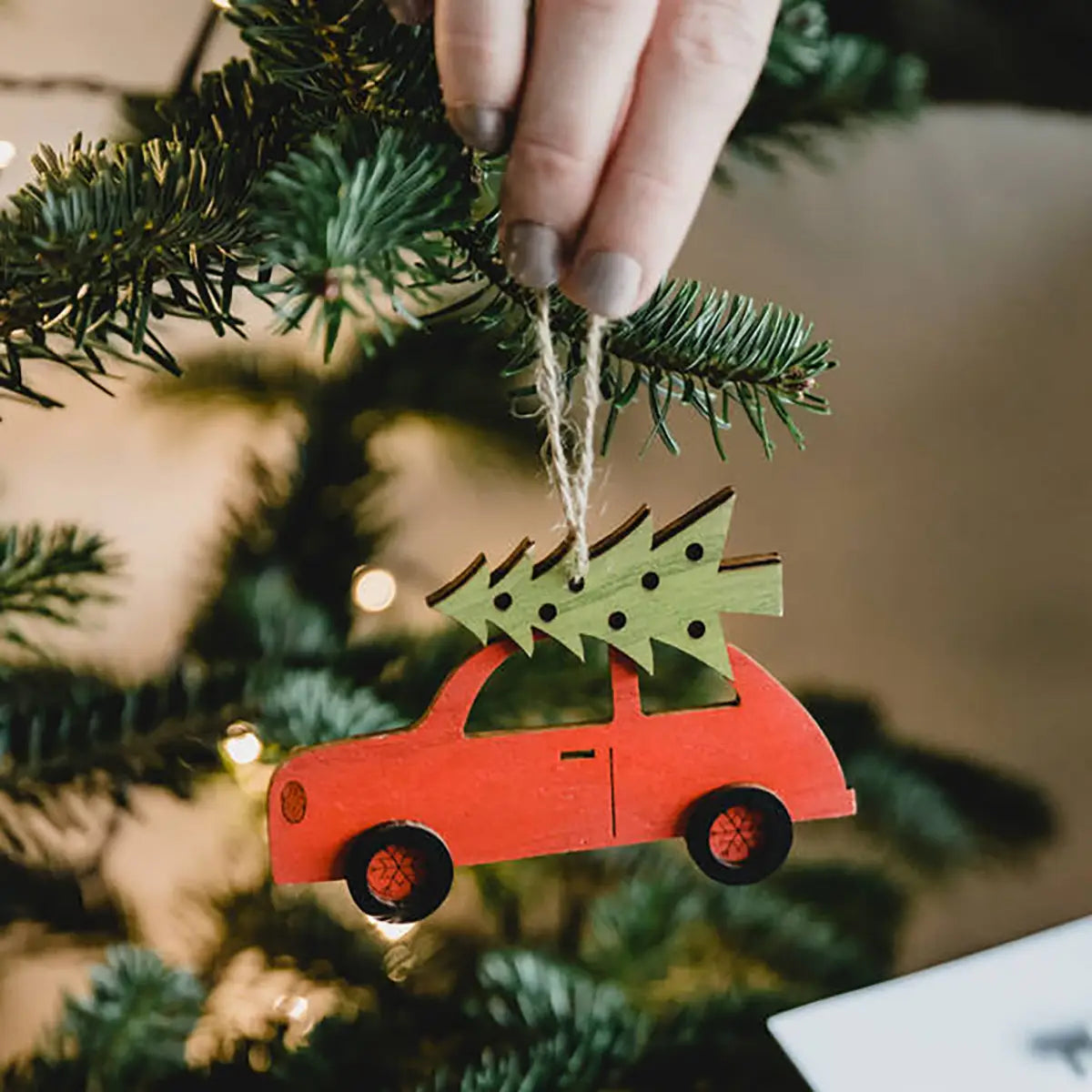 Tree on Car Wooden Decoration