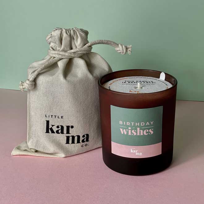 Little Karma Birthday Wishes Candle