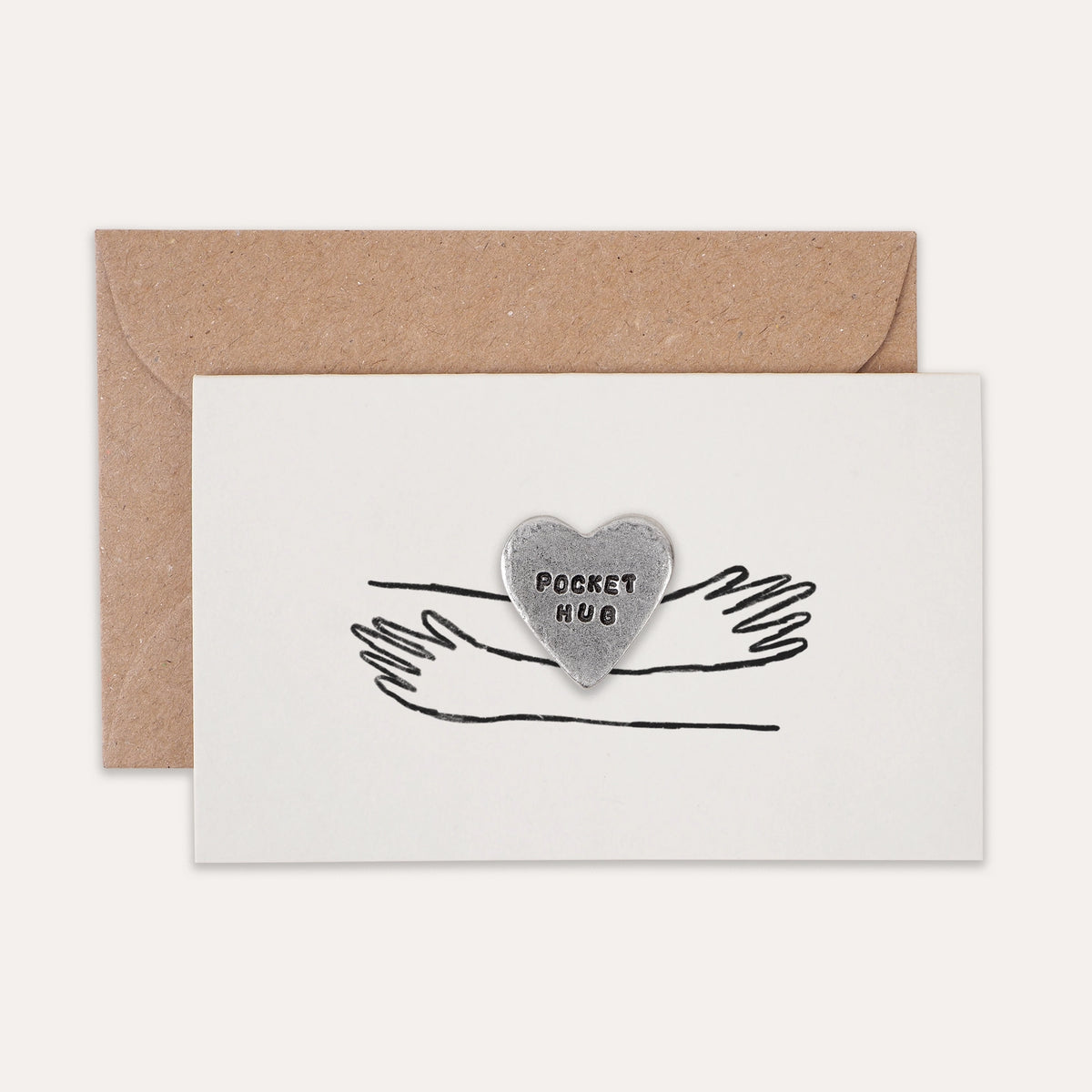 Pocket Hug -Pewter Token
