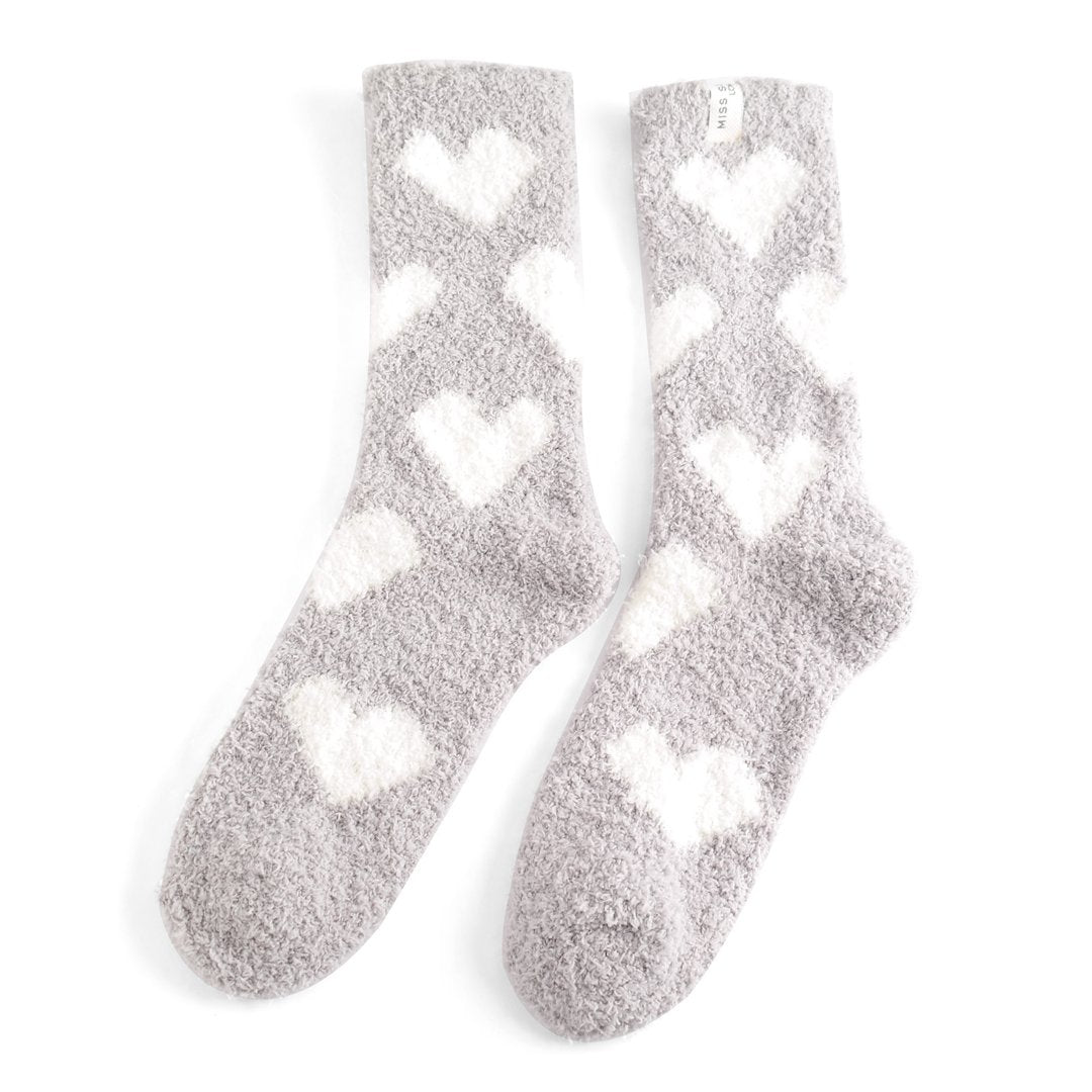 Fluffy heart socks