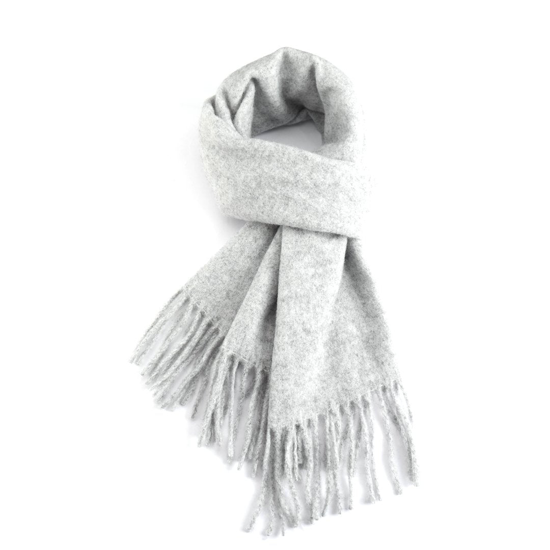 Sky Blue Fringed Scarf