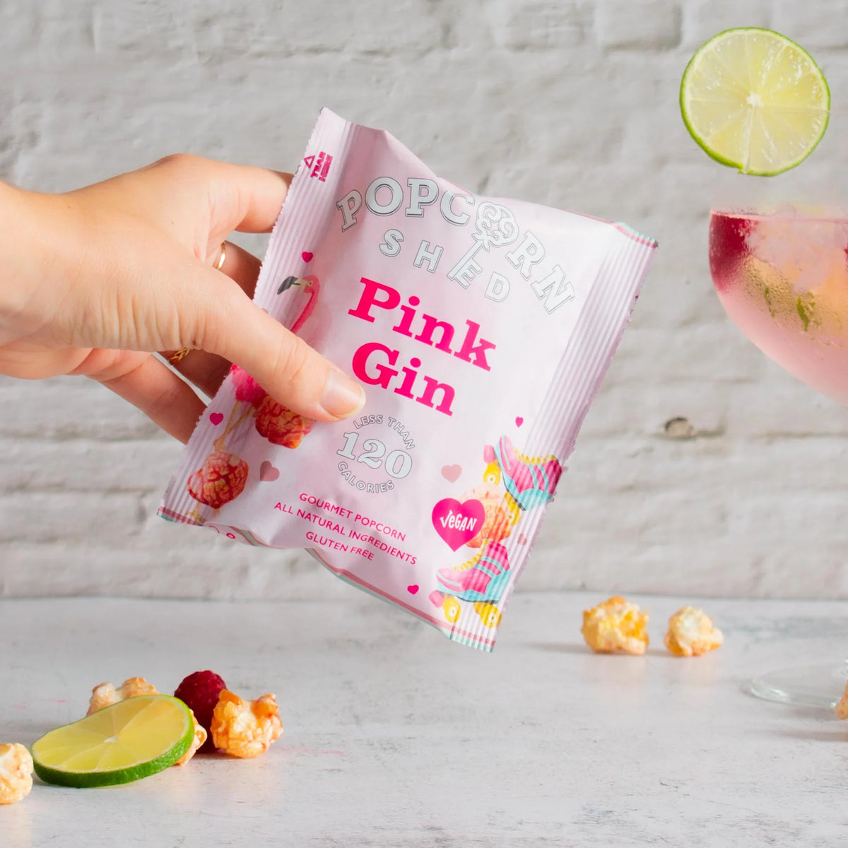 Pink Gin Popcorn