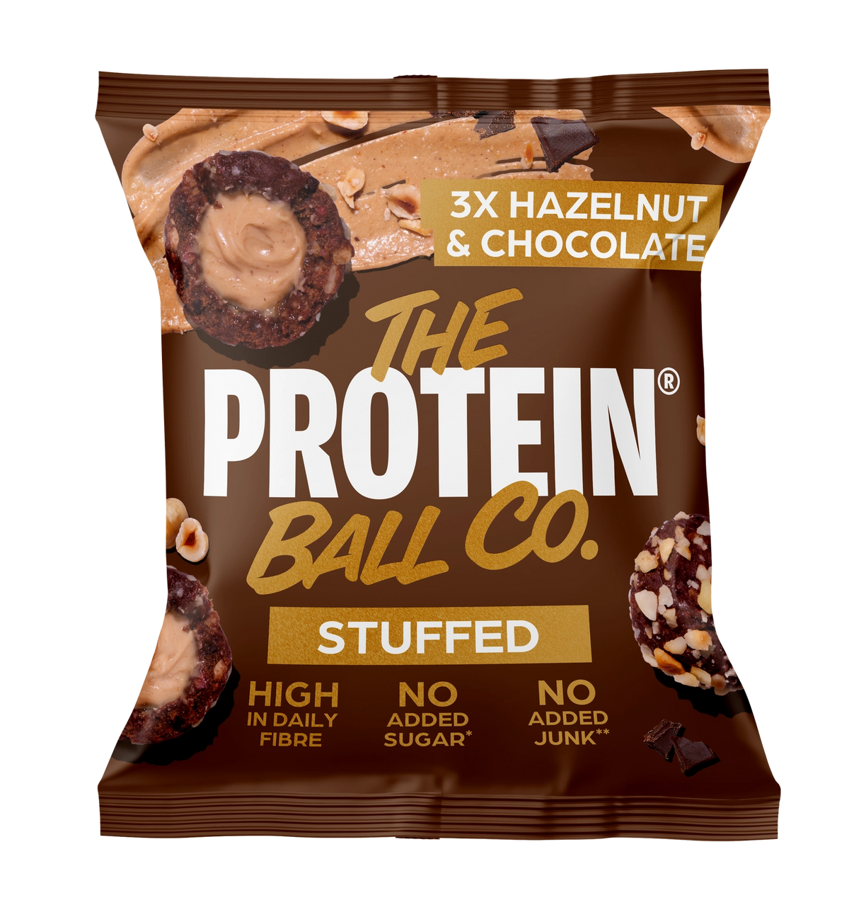 Hazelnut & Chocolate Stuffed Protein Balls