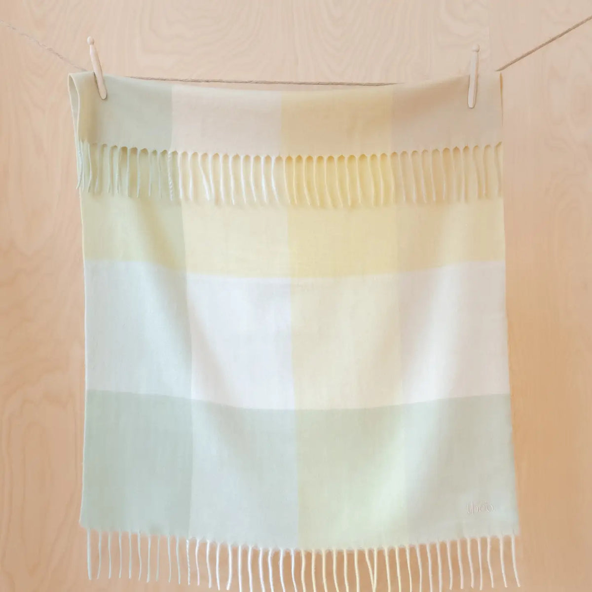Check Lambwool Baby Blanket