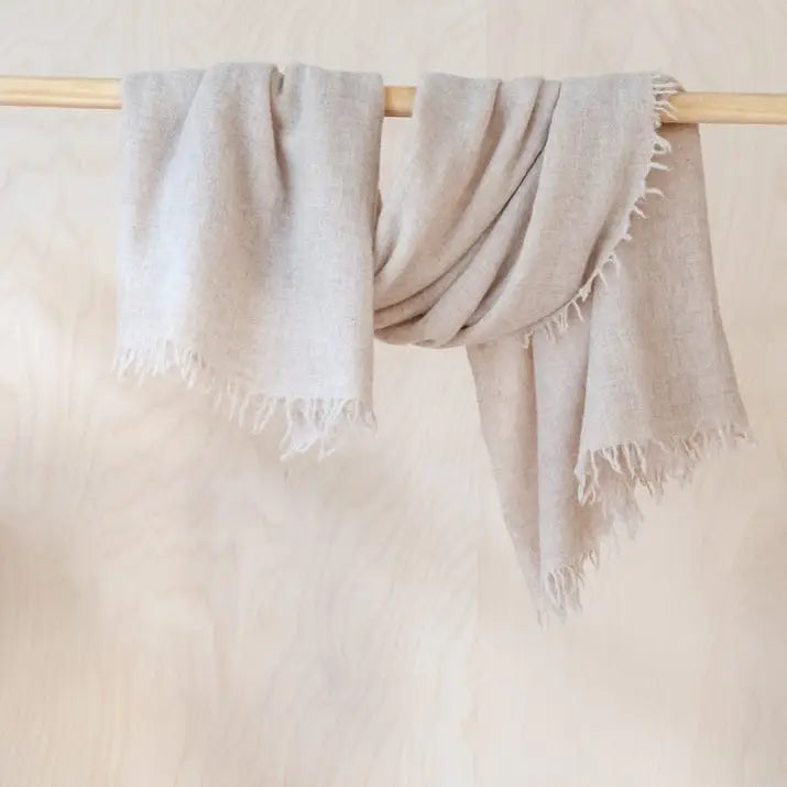 Brushed Cashmere Scarf - Oatmeal