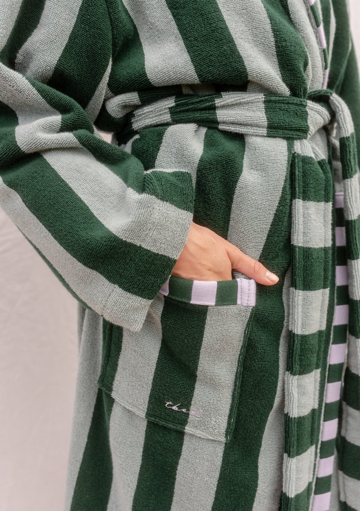 Green Stripe Dressing Gown
