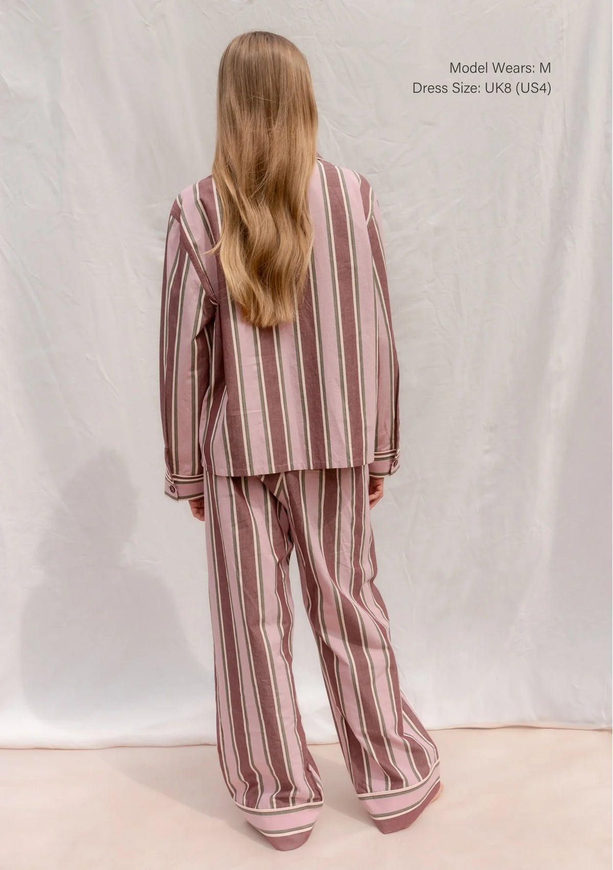 Pink Stripe Cotton Ladies Pyjamas