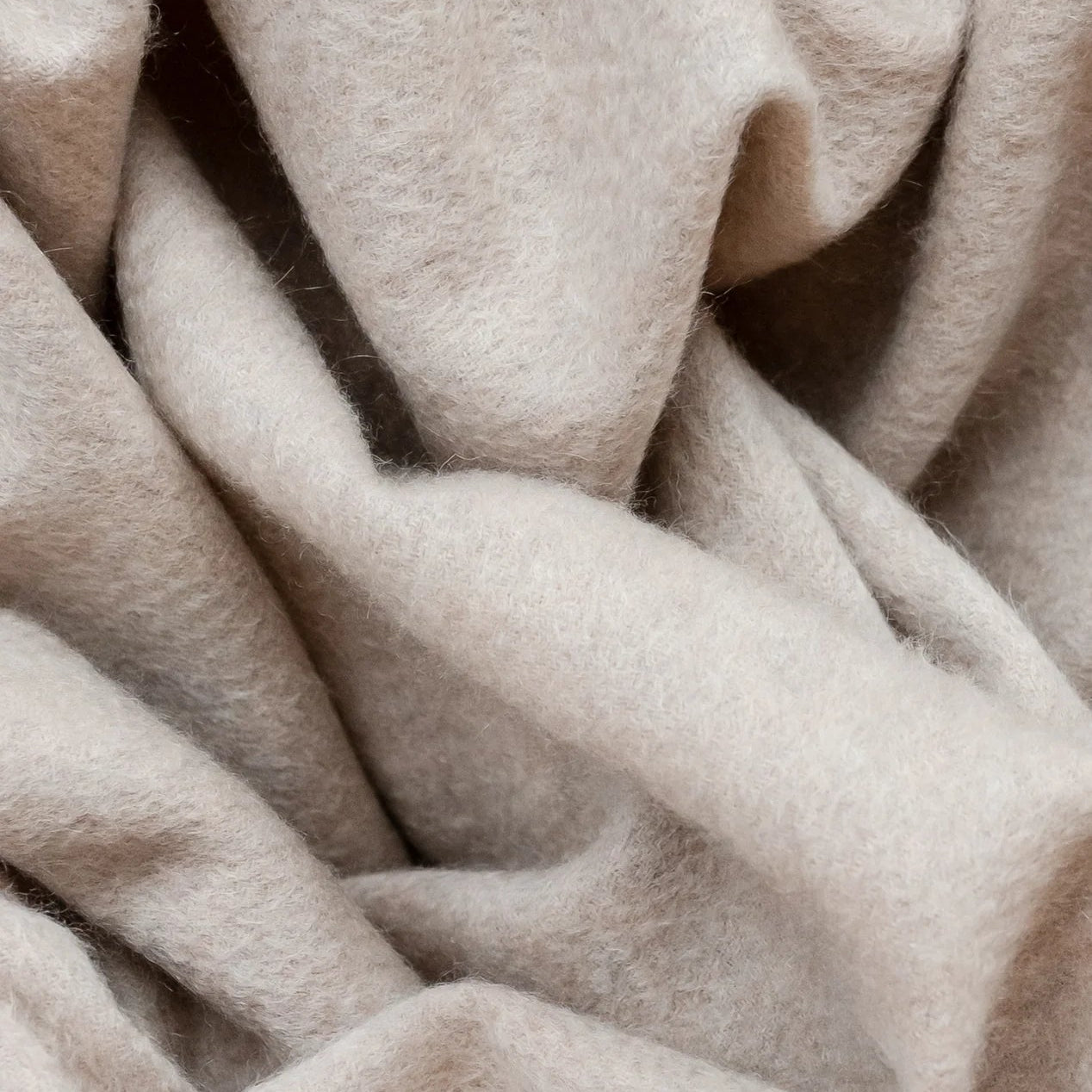 Pure cashmere oatmeal melange blanket