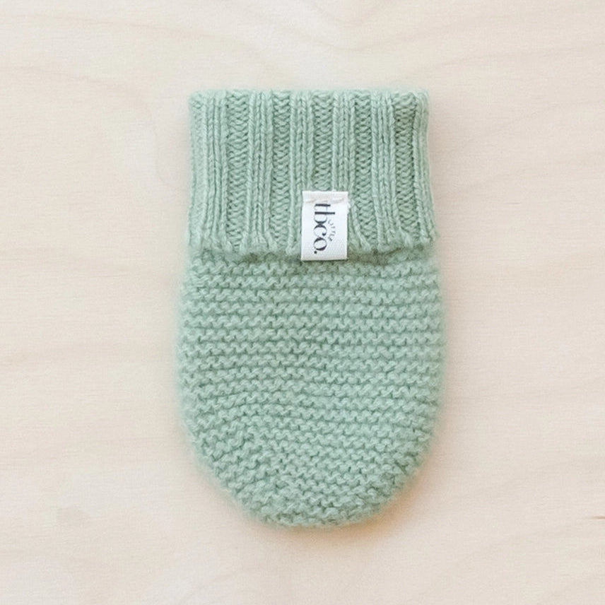 Baby merino mittens in mint