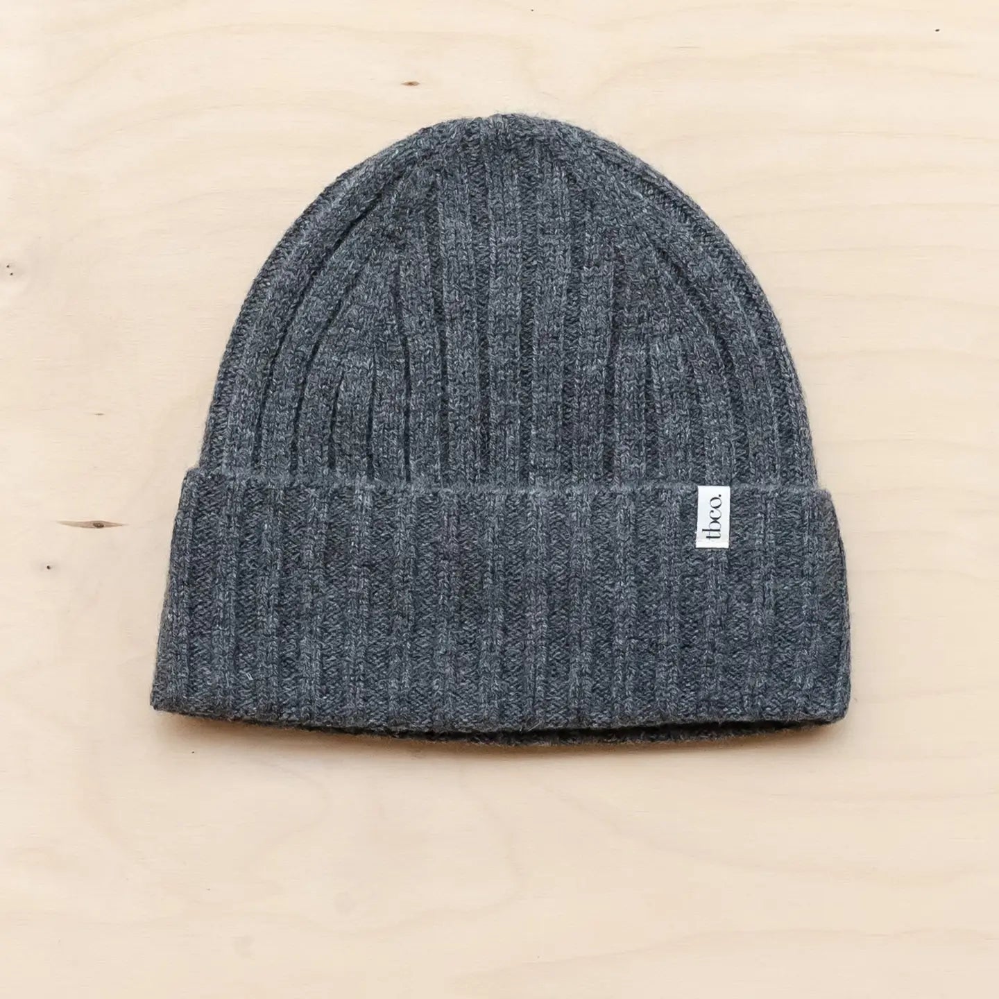 Charcoal Melange Cashmere Merino Beanie Hat