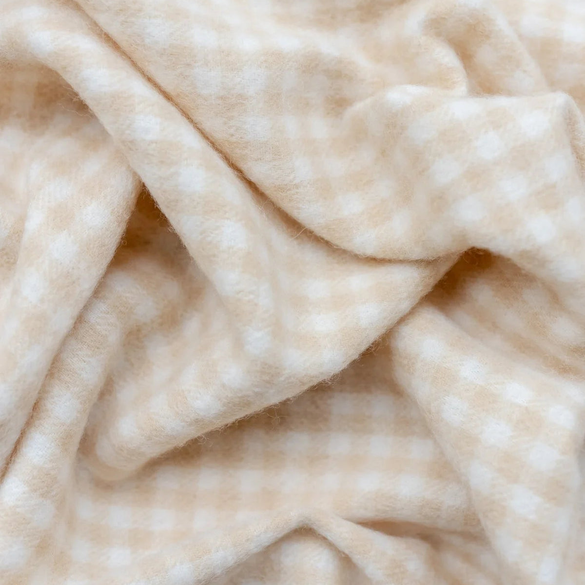 Gingham Lambswool Baby Blanket