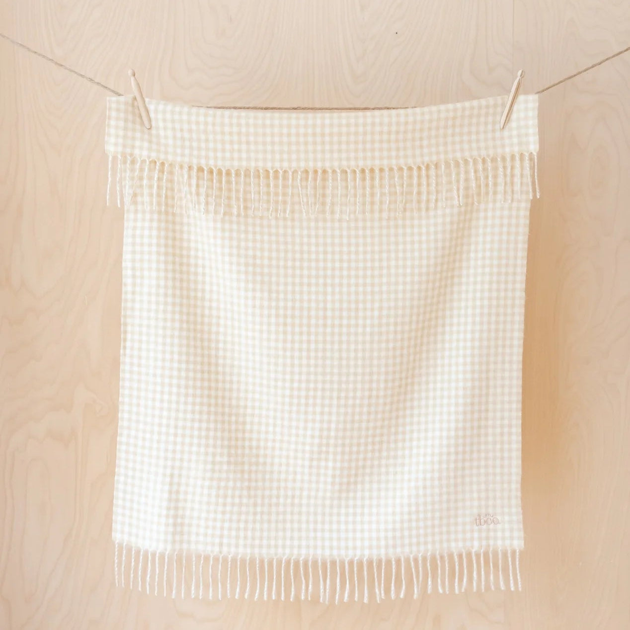 OATMEAL GINGHAM BABY BLANKET