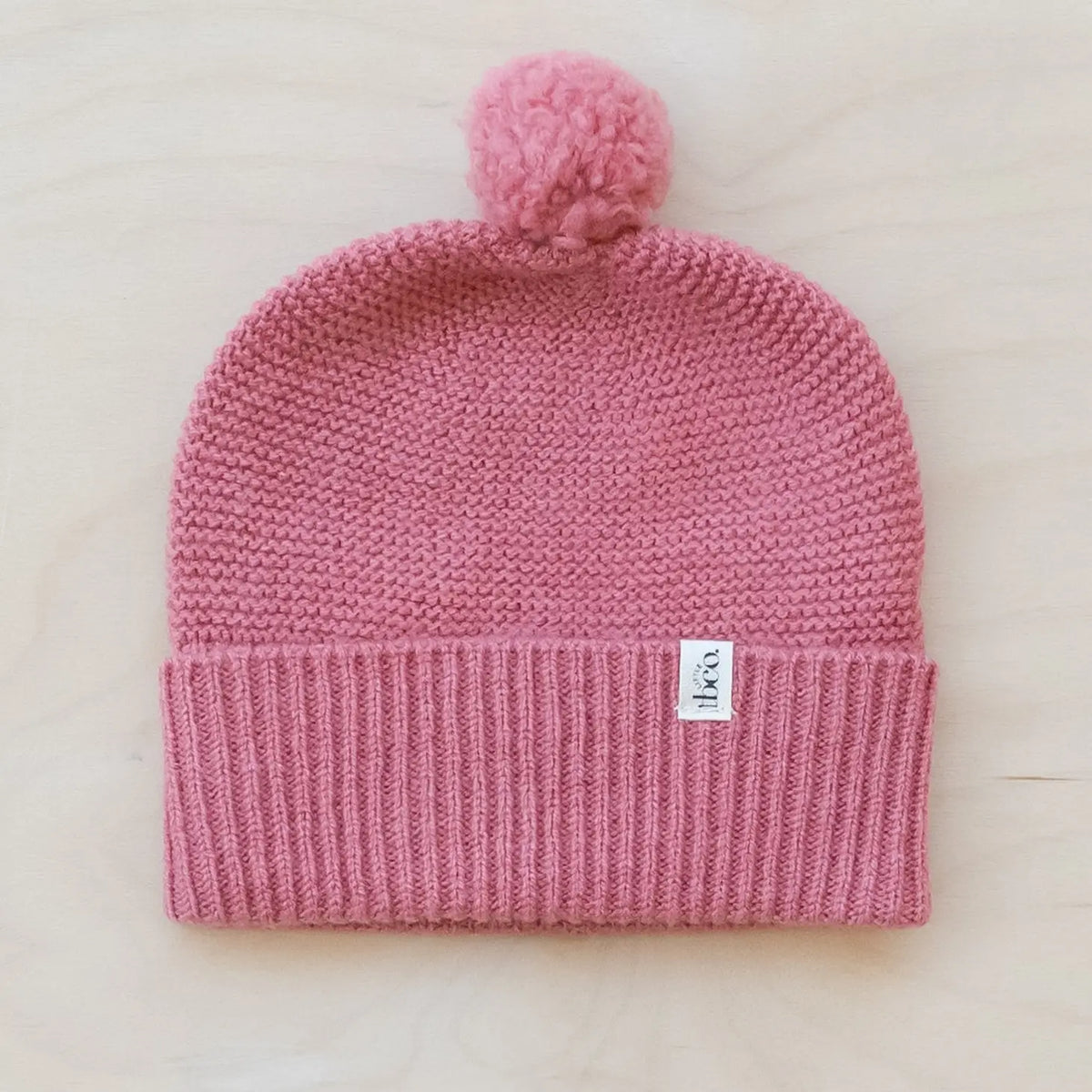 Rose Pink Baby Merino Beanie Hat
