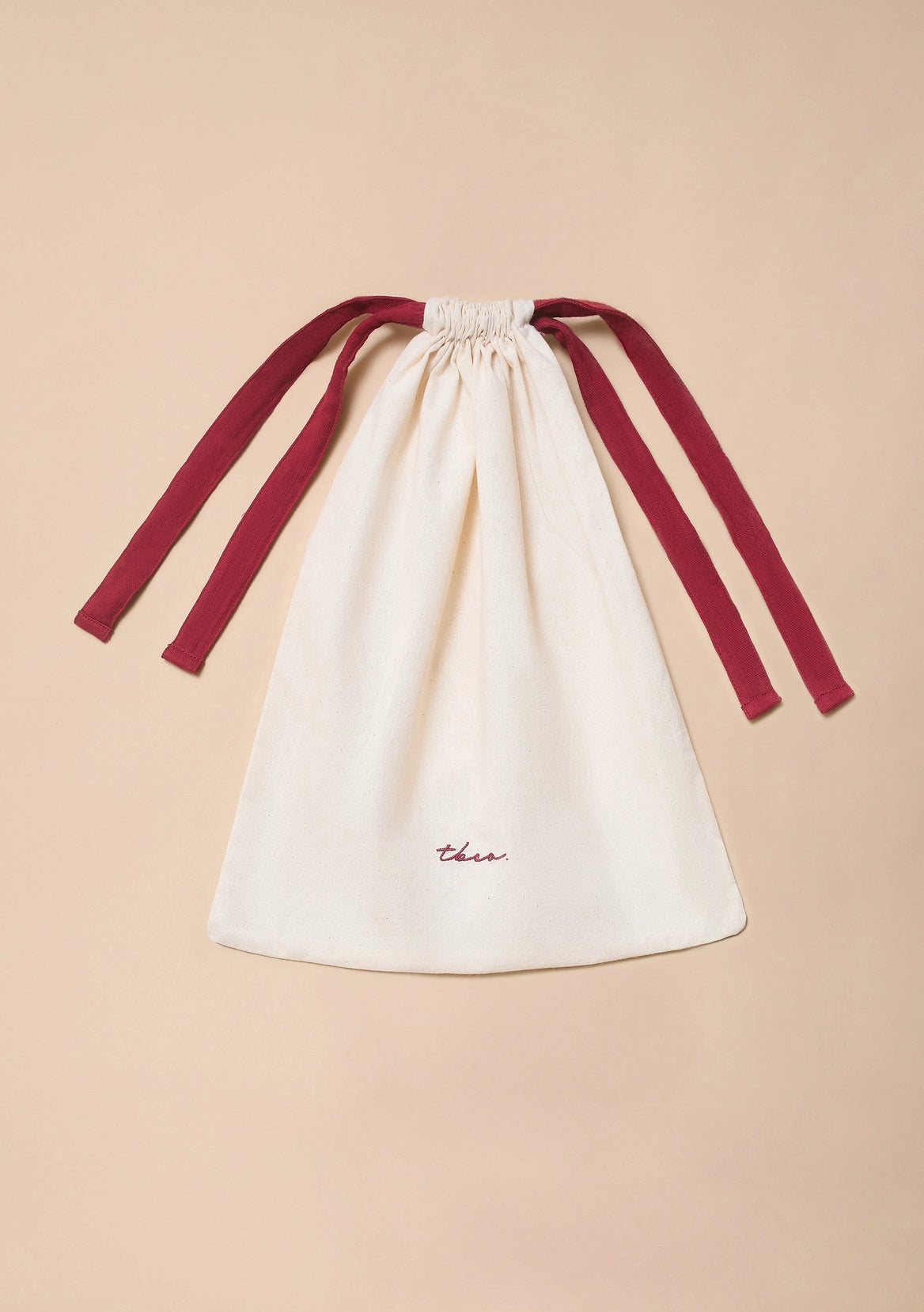 Red Ruffle Cotton Dressing Gown