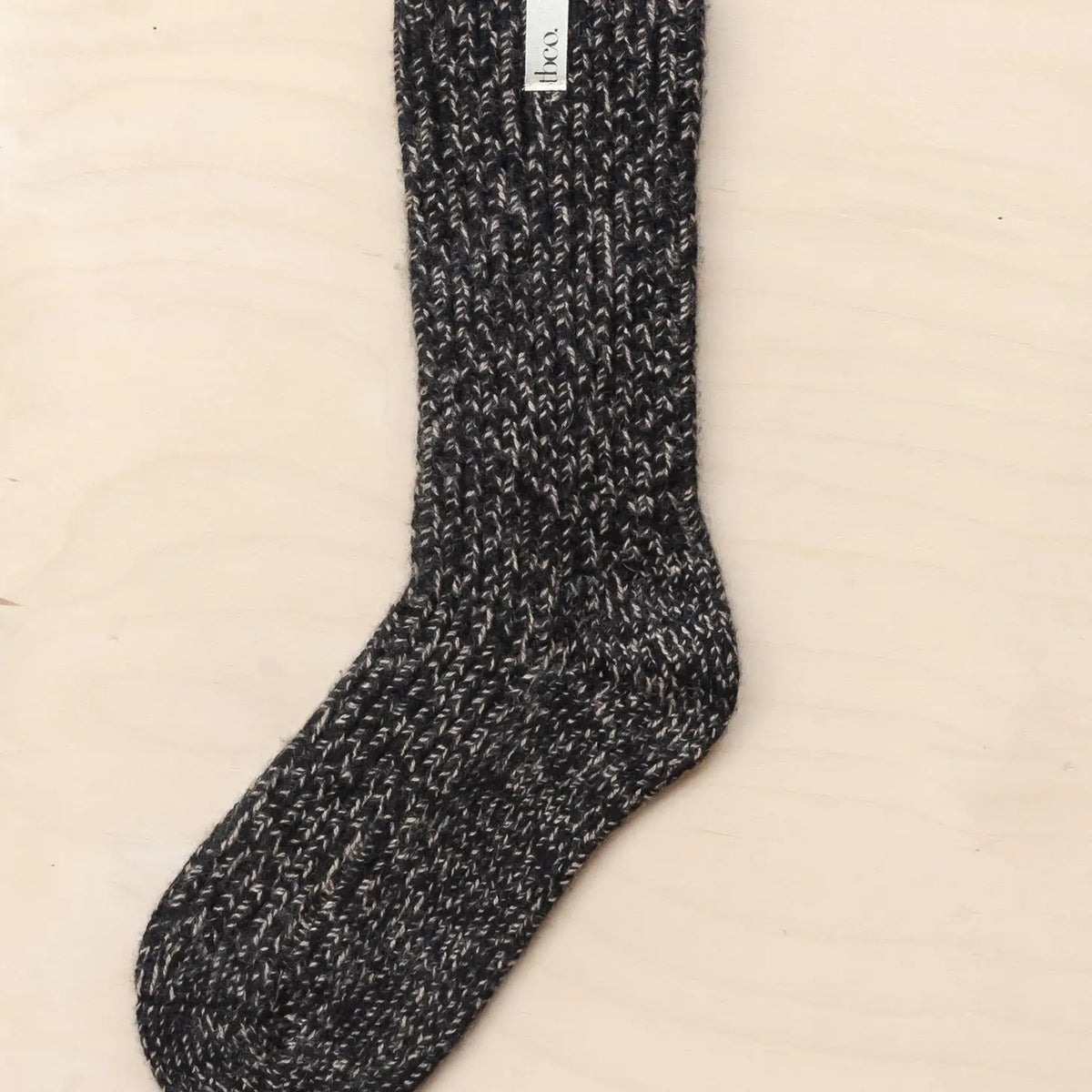 Cashmere &amp; Merino Socks in Black Fleck