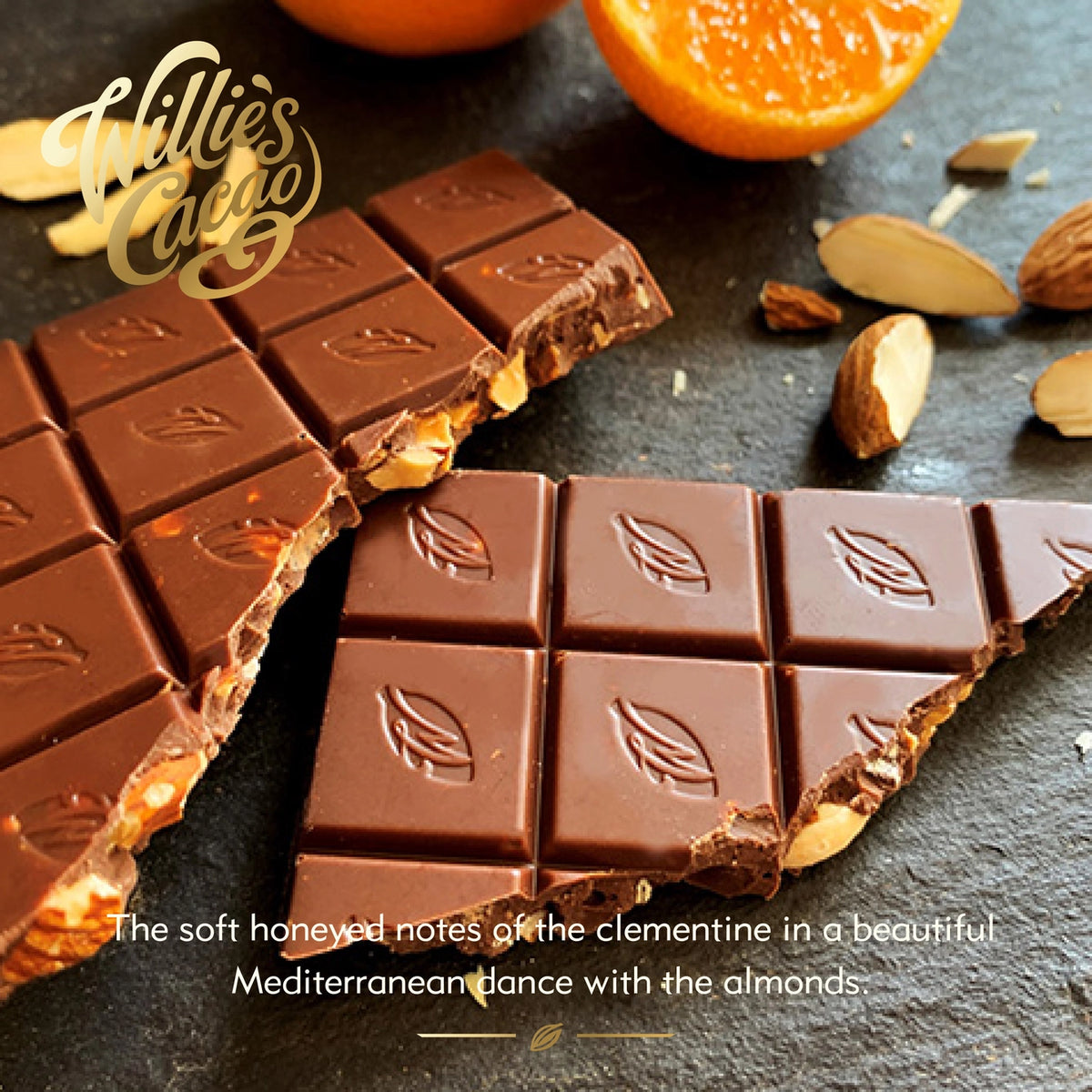 Clementine Almond Chocolate Bar