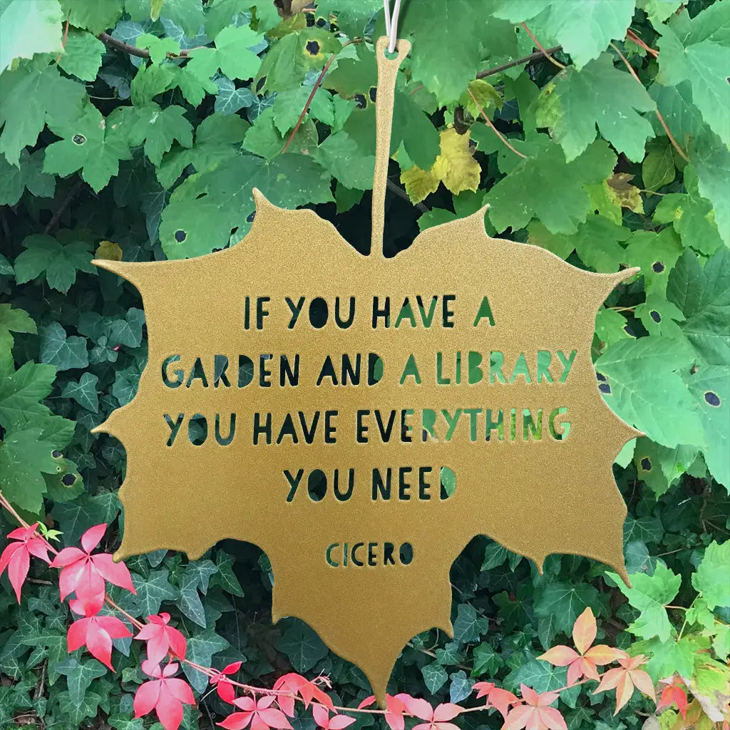 Leaf Quote -Garden Decoration