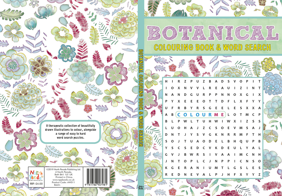 Book -  Mindful Colouring &amp; Wordsearch for Adults