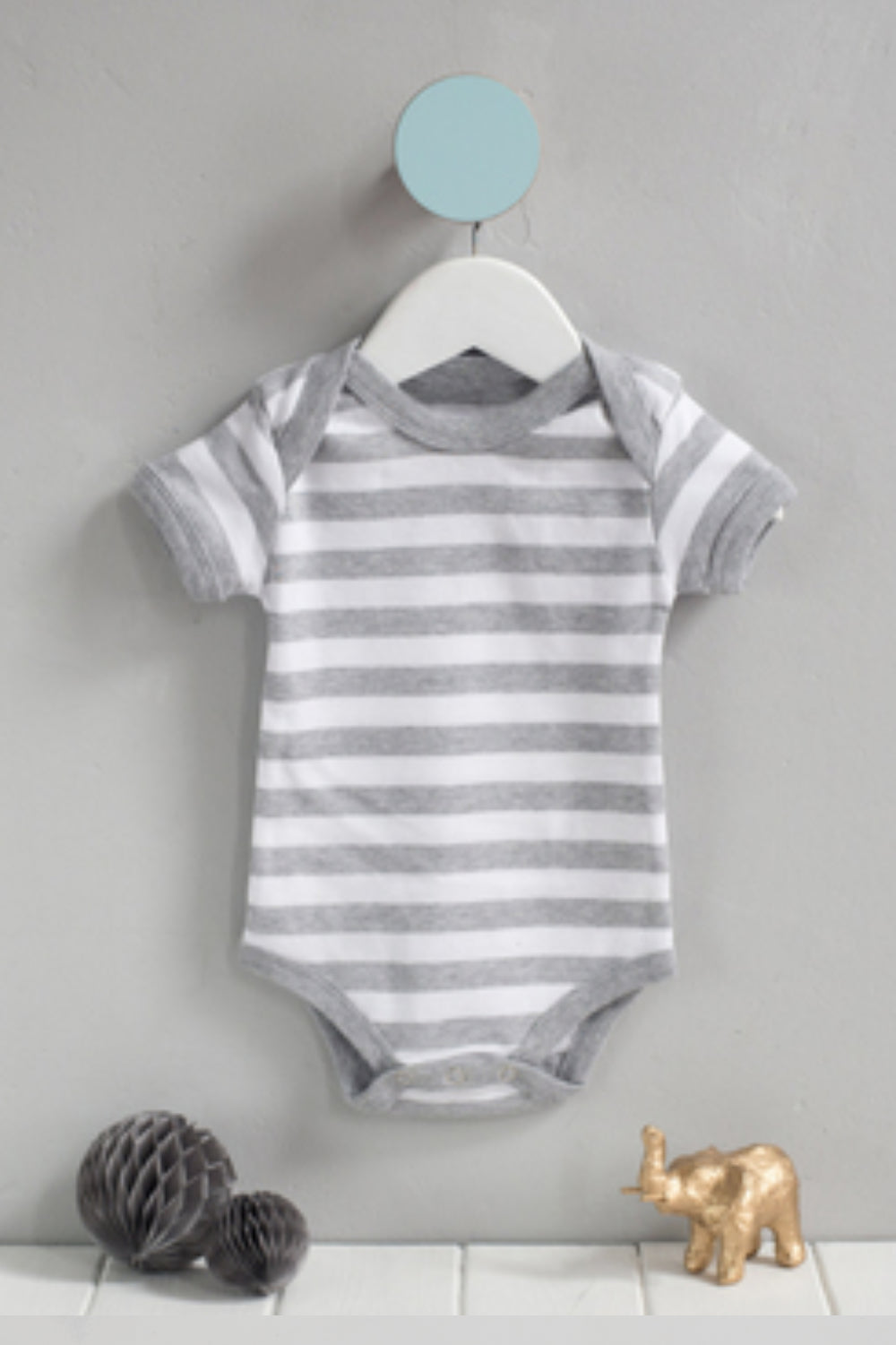 Stripey unisex baby vest