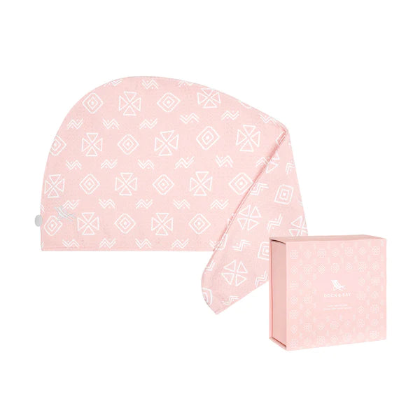 Pink & White Waffle Hairwrap