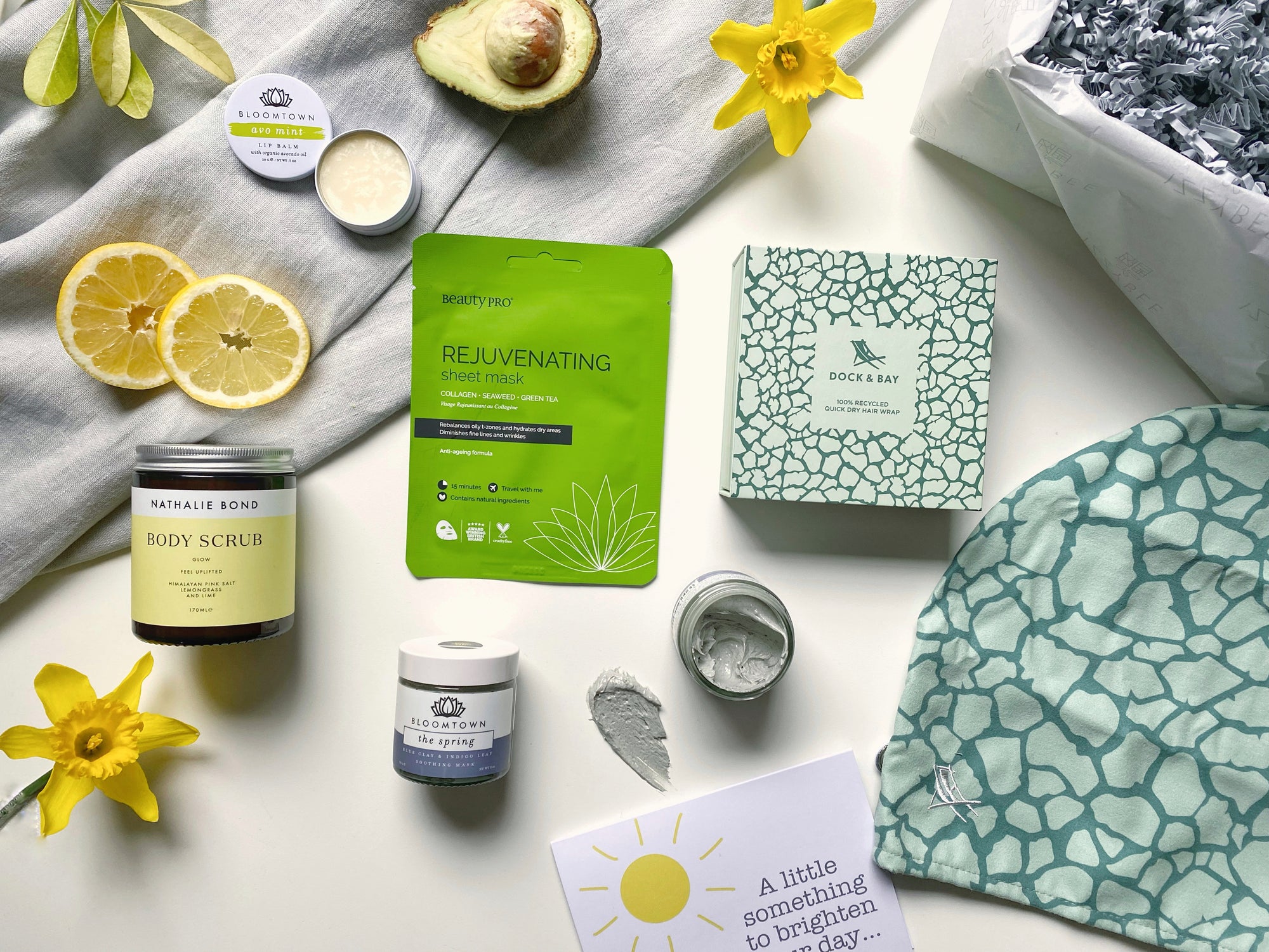 Refresh Gift Hamper with body scrub hair wrap face masks